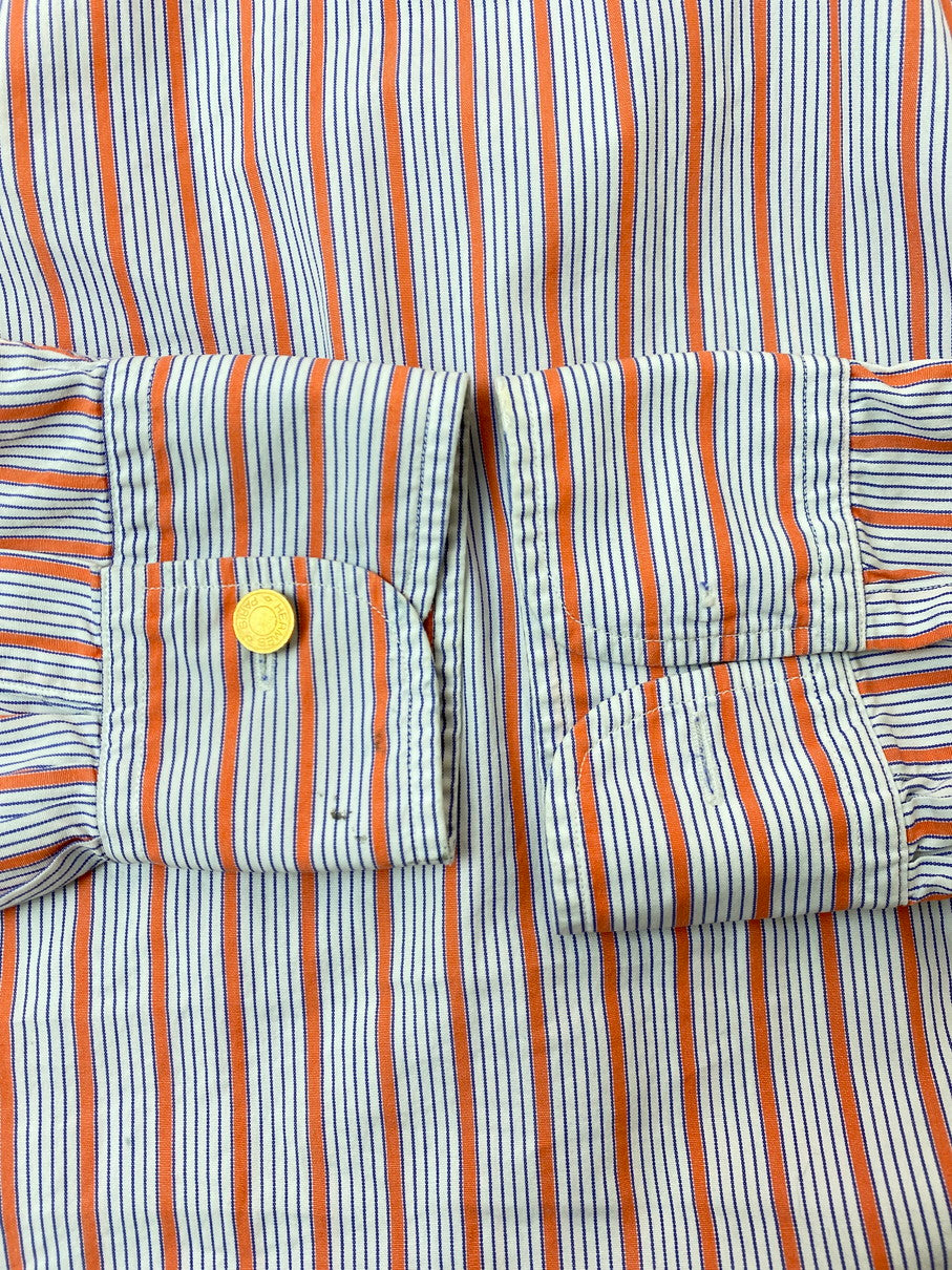 【現状渡し品】【メンズ】 HERMES エルメス 70-80S STRIPE L S SHIRT ストライプシャツ トップス 141-251102-zi-09-min サイズ：38 万代Net店