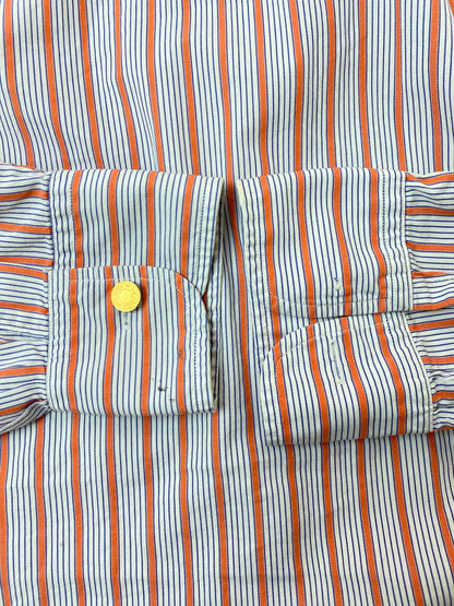 【現状渡し品】【メンズ】 HERMES エルメス 70-80S STRIPE L S SHIRT ストライプシャツ トップス 141-251102-zi-09-min サイズ：38 万代Net店