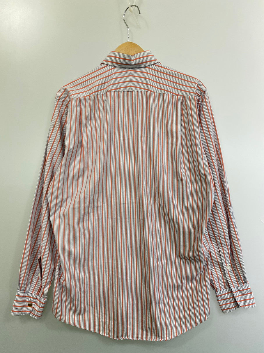 【現状渡し品】【メンズ】 HERMES エルメス 70-80S STRIPE L S SHIRT ストライプシャツ トップス 141-251102-zi-09-min サイズ：38 万代Net店