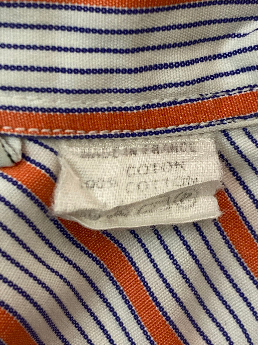 【現状渡し品】【メンズ】 HERMES エルメス 70-80S STRIPE L S SHIRT ストライプシャツ トップス 141-251102-zi-09-min サイズ：38 万代Net店