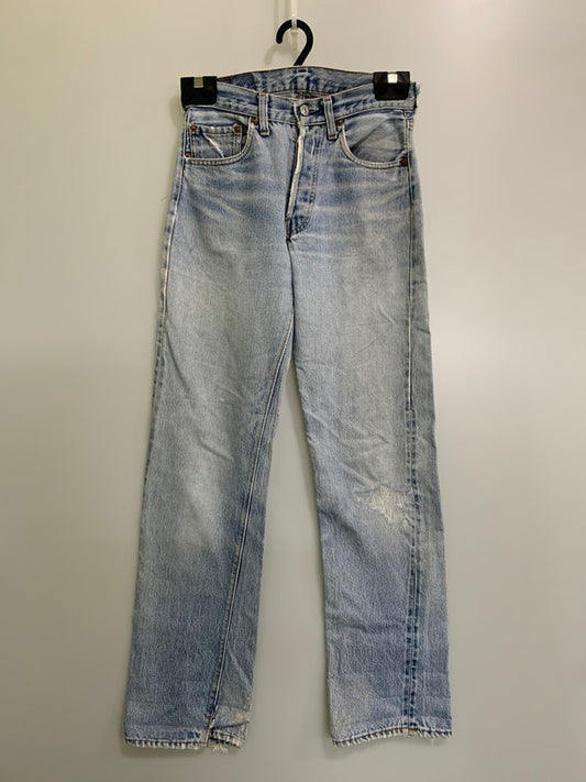 【現状渡し品】【メンズ】 Levi's リーバイス 80S ボタン裏刻印 6 66後期 501 DENIM PANTS デニム パンツ 80年代 ヴィンテージ メンズ ボトムス ジーンズ ジーパン 157-251109-em-14-min サイズ：W28×L36 カラー：ライトインディゴブルー 万代Net店