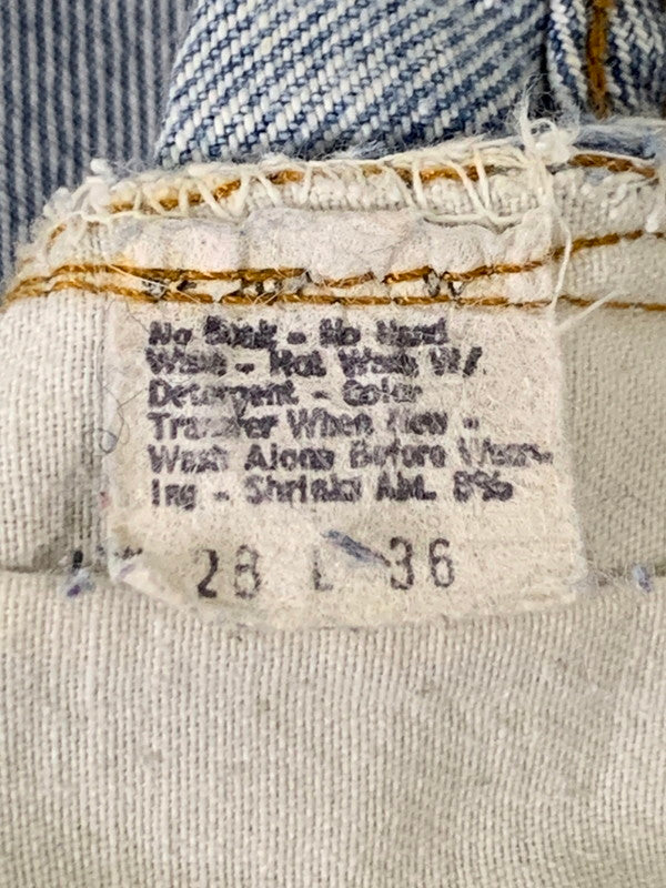 【現状渡し品】【メンズ】 Levi's リーバイス 80S ボタン裏刻印 6 66後期 501 DENIM PANTS デニム パンツ 80年代 ヴィンテージ メンズ ボトムス ジーンズ ジーパン 157-251109-em-14-min サイズ：W28×L36 カラー：ライトインディゴブルー 万代Net店