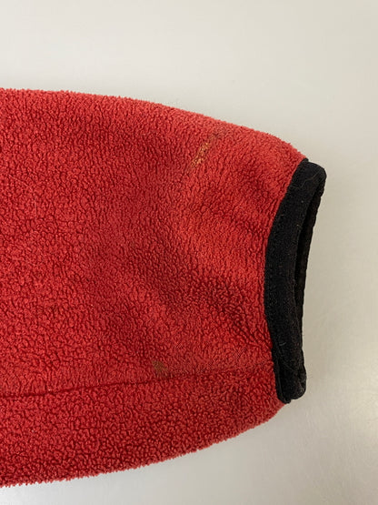 【現状渡し品】【メンズ】 TIMBERLAND ティンバーランド 80S 90S USA製 HALF‐ZIP FLEECE ハーフジップフリース トップス 146-260813-ta-04-min サイズ：S カラー：レッド 万代Net店