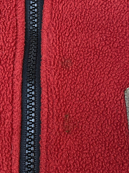 【現状渡し品】【メンズ】 TIMBERLAND ティンバーランド 80S 90S USA製 HALF‐ZIP FLEECE ハーフジップフリース トップス 146-260813-ta-04-min サイズ：S カラー：レッド 万代Net店