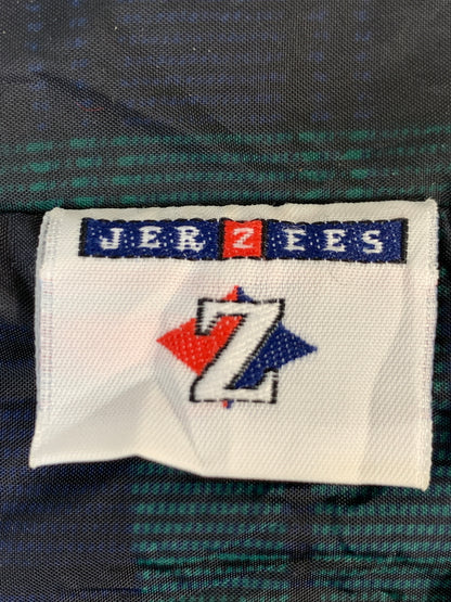 【中古品】【メンズ】 JEEZERS ジャージーズ 90S 90年代 ロゴ刺繍チェック柄 スタンドカラー ナイロンジャケット ヴィンテージ ライト アウター 146-260804-hu-34-min サイズ：L カラー：グリーン系（チェック柄） 万代Net店
