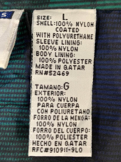 【中古品】【メンズ】 JEEZERS ジャージーズ 90S 90年代 ロゴ刺繍チェック柄 スタンドカラー ナイロンジャケット ヴィンテージ ライト アウター 146-260804-hu-34-min サイズ：L カラー：グリーン系（チェック柄） 万代Net店