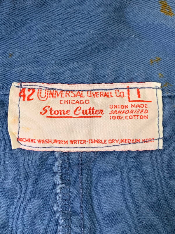 【中古品】【メンズ】 UNIVERSAL OVERALL ユニバーサル オーバーオール 50S ヘリンボーンツイル オールインワン 50年代 ヴィンテージ つなぎ 157-251109-em-24-min サイズ：42 カラー：ブルー 万代Net店