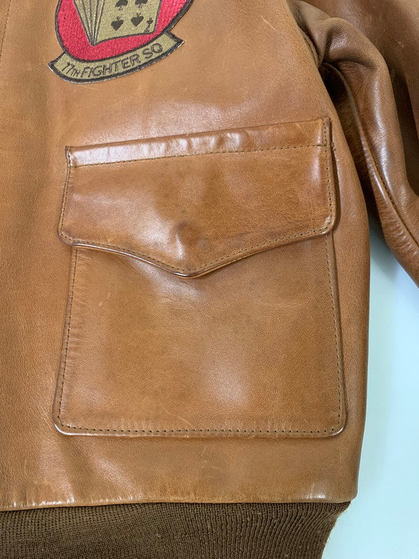 【現状渡し品】【メンズ】 INDIAN MOTORCYCLE インディアン モーターサイクル A-2 FLIGHT JACKET フライトジャケット レザー メンズ アウター 145-251109-em-18-min サイズ：38 カラー：ブラウン 万代Net店