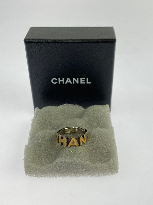 【中古品】【レディース】 CHANEL シャネル 00T LOGO RING リング 指輪 アクセサリー 182-251108-AS-29-min カラー：シルバー 万代Net店