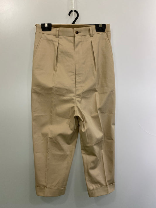 【中古品】【メンズ】 COMME des GARCONS HOMME コムデギャルソンオム TUCK WIDE PANTS HE-P016 AD2019 タックワイドパンツ ボトムス 151-251106-kk-22-min サイズ：S カラー：ベージュ 万代Net店