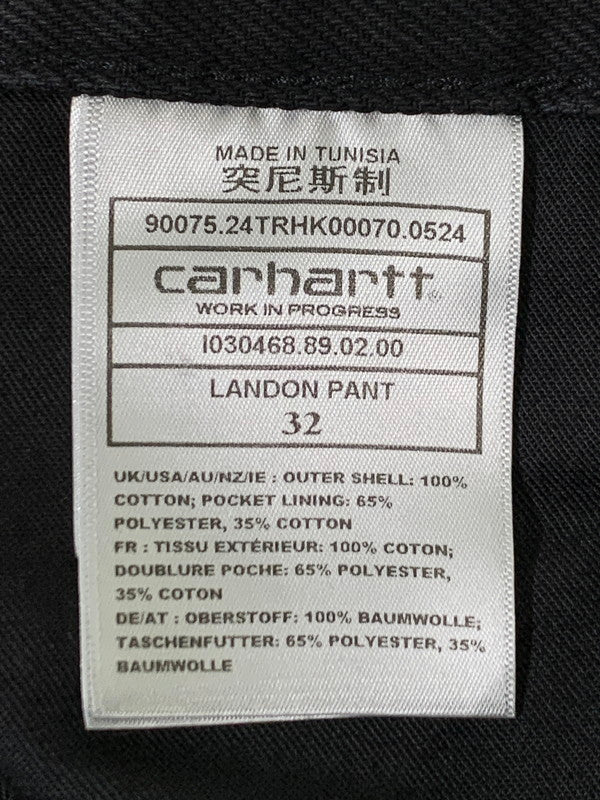 【中古品】【メンズ】 CARHARTT WIP カーハートダブリューアイピー LANDON PANT BLACK ランドンパンツ デニムパンツ ワイドシルエット メンズ ボトムス ジーンズ 153-251109-em-13-min サイズ：32 カラー：ブラック 万代Net店