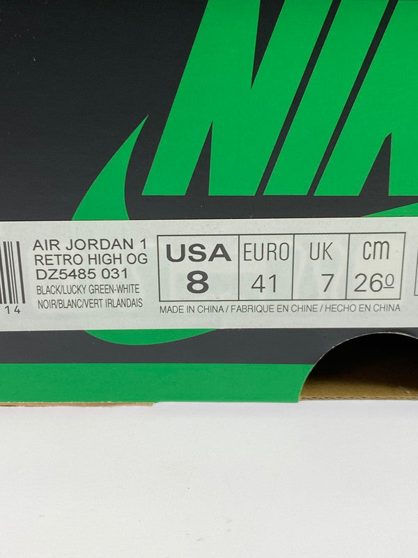 【中古品】【メンズ/レディース】 NIKE ナイキ DZ5485-031 AIR JORDAN 1 RETRO HIGH OG CELTICS BLACK AND LUCKY GREEN 靴 シューズ スニーカー 160-251108-AS-9-min サイズ：26cm カラー：BLACK/LUCKY GREEN-WHITE 万代Net店