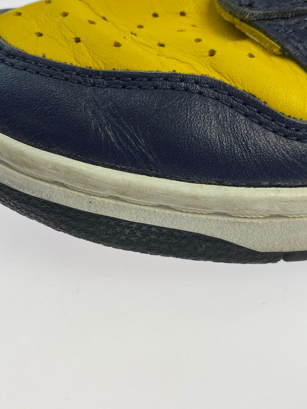 【現状渡し品】【メンズ/レディース】 NIKE ナイキ 981012 HJ DUNK HIGH LE MICHIGAN 靴 シューズ スニーカー 160-251108-AS-4-min サイズ：25.5cm カラー：ネイビー/イエロー 万代Net店