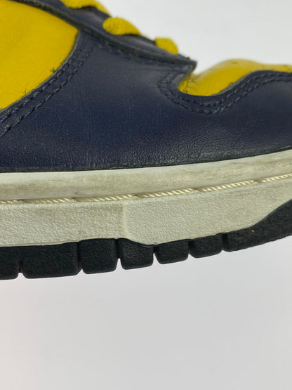 【現状渡し品】【メンズ/レディース】 NIKE ナイキ 981012 HJ DUNK HIGH LE MICHIGAN 靴 シューズ スニーカー 160-251108-AS-4-min サイズ：25.5cm カラー：ネイビー/イエロー 万代Net店
