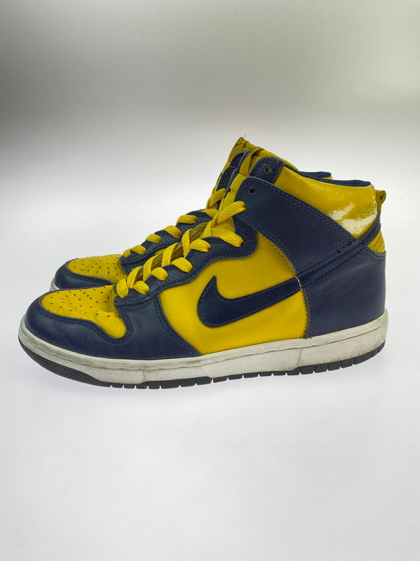 【現状渡し品】【メンズ/レディース】 NIKE ナイキ 981012 HJ DUNK HIGH LE MICHIGAN 靴 シューズ スニーカー 160-251108-AS-4-min サイズ：25.5cm カラー：ネイビー/イエロー 万代Net店
