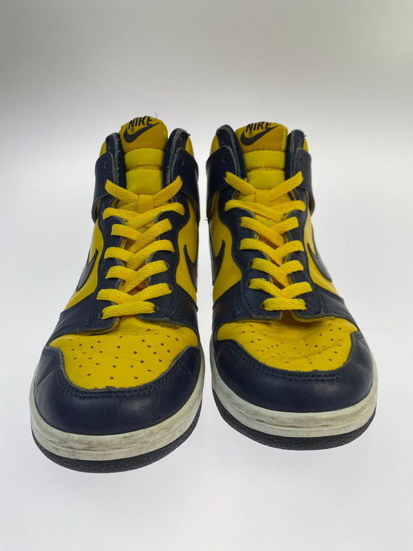 【現状渡し品】【メンズ/レディース】 NIKE ナイキ 981012 HJ DUNK HIGH LE MICHIGAN 靴 シューズ スニーカー 160-251108-AS-4-min サイズ：25.5cm カラー：ネイビー/イエロー 万代Net店