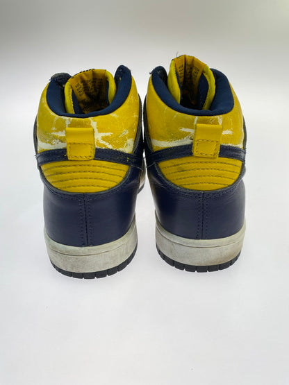 【現状渡し品】【メンズ/レディース】 NIKE ナイキ 981012 HJ DUNK HIGH LE MICHIGAN 靴 シューズ スニーカー 160-251108-AS-4-min サイズ：25.5cm カラー：ネイビー/イエロー 万代Net店