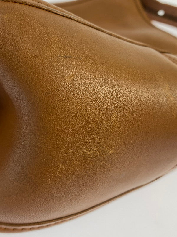 【現状渡し品】【レディース】 OLD COACH オールドコーチ LEATHER SHOULDER BAG CAMEL レザー ショルダーバッグ 180-251116-AS-12-min カラー：キャメル 万代Net店