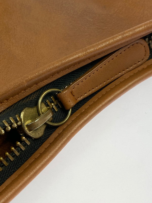 【現状渡し品】【レディース】 OLD COACH オールドコーチ LEATHER SHOULDER BAG CAMEL レザー ショルダーバッグ 180-251116-AS-12-min カラー：キャメル 万代Net店
