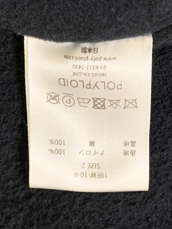 【中古品】【メンズ】 POLYPLOID ポリプロイド 19AW STAND COLLAR COAT 19FW-10-B スタンド カラー コート メンズ アウター 140-251109-em-05-min サイズ：2 カラー：ブラック 万代Net店