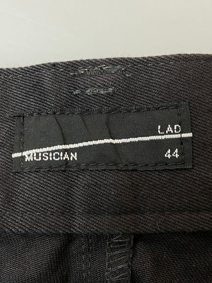 【中古品】【メンズ】 LAD MUSICIAN ラッドミュージシャン 20SS WEPON STRETCH 2T TAPERED WIDE 2120-504 ウエポン ストレッチ 2タック テーパード ワイドパンツ ボトムス 151-251106-kk-81-min サイズ：44 カラー：ブラック 万代Net店