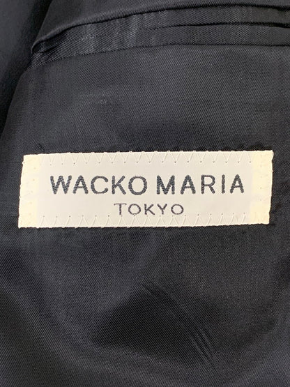 【中古品】【メンズ】 WACKO MARIA ワコマリア WOOL STRIPE JACKET 09AW-TAI-14 ウール ストライプ ジャケット メンズ アウター ２つボタン シングル 142-251109-em-02-min サイズ：M カラー：ブラック（ストライプ柄） 万代Net店