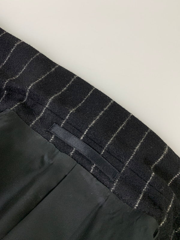 【中古品】【メンズ】 WACKO MARIA ワコマリア WOOL STRIPE JACKET 09AW-TAI-14 ウール ストライプ ジャケット メンズ アウター ２つボタン シングル 142-251109-em-02-min サイズ：M カラー：ブラック（ストライプ柄） 万代Net店