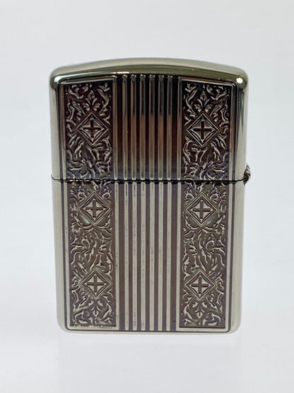 【中古品】【メンズ】 ZIPPO ジッポ ARMOUR ARABESQUE CROSS OIL LIGHTER オイルライター 喫煙グッズ 206-251108-AS-43-min カラー：シルバー 万代Net店