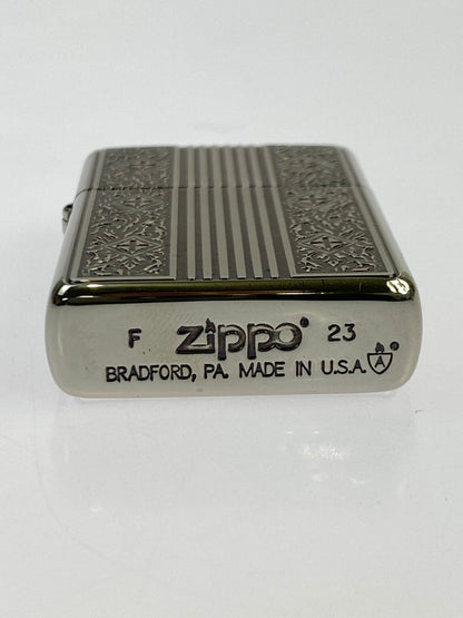 【中古品】【メンズ】 ZIPPO ジッポ ARMOUR ARABESQUE CROSS OIL LIGHTER オイルライター 喫煙グッズ 206-251108-AS-43-min カラー：シルバー 万代Net店