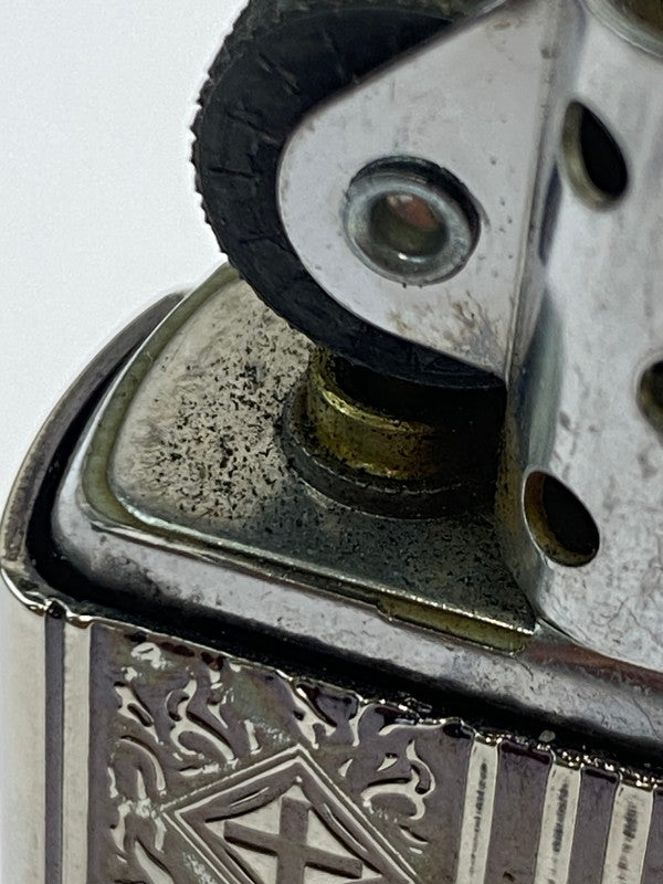 【中古品】【メンズ】 ZIPPO ジッポ ARMOUR ARABESQUE CROSS OIL LIGHTER オイルライター 喫煙グッズ 206-251108-AS-43-min カラー：シルバー 万代Net店