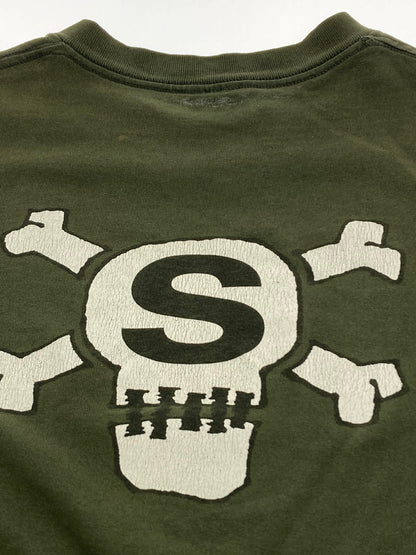 【現状渡し品】【メンズ】 STUSSY ステューシー S SCULL PRINT TEE ショートスリーブ プリント Tシャツ 半袖Tシャツ トップス 142-251107-yn-07-min サイズ：表記なし下記参照 カラー：グリーン系 万代Net店