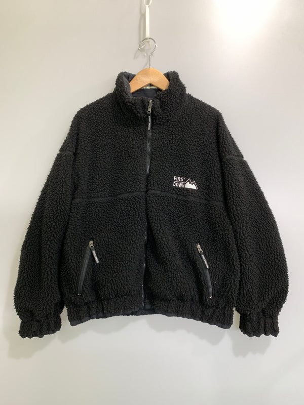【中古品】【メンズ】 FIRST DOWN ファーストダウン REVERSIBLE FLEECE JACKET リバーシブル フリース ジャケット 193-1554 ボア アウター 144-261023-hu-18-min サイズ：M カラー：ブラック 万代Net店
