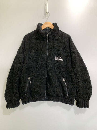 【中古品】【メンズ】 FIRST DOWN ファーストダウン REVERSIBLE FLEECE JACKET リバーシブル フリース ジャケット 193-1554 ボア アウター 144-261023-hu-18-min サイズ：M カラー：ブラック 万代Net店