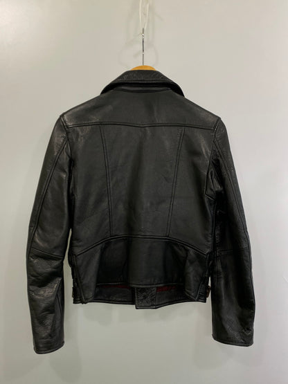 【中古品】【レディース】 beautiful people ビューティフルピープル HORSE HIDE DOUBLE RIDERS JACKET 1231402008 ホースハイド ダブルライダースジャケット アウター レザージャケット 140-251106-kk-59-min サイズ：36 カラー：ブラック 万代Net店