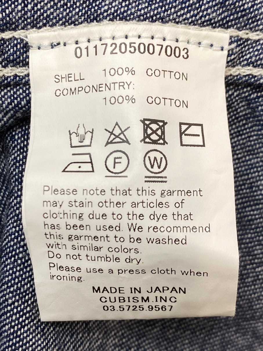 【中古品】【メンズ】 17AW BANDANA BORDER SHIRT ONE WASH 0117205007003 バンダナ ボーダーシャツ ワンウォッシュ 長袖 トップス 142-251106-kk-60-min サイズ：5 カラー：インディゴ 万代Net店