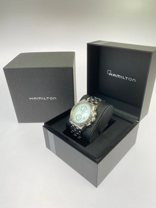 【中古品】【メンズ】 HAMILTON ハミルトン ジャズマスター クロノグラフ 自動巻き時計 H326160 腕時計 197-251112-jt-12-min カラー：シルバー 万代Net店