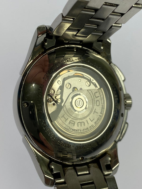 【現状渡し品】【メンズ】 ジャズマスター クロノグラフ 自動巻き時計 H326160 腕時計 197-251112-jt-12-min カラー：シルバー 万代Net店