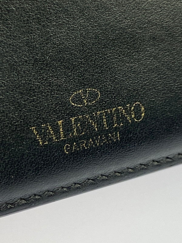 【中古品】【メンズ/レディース】 Valentino Garavani ヴァレンティノ・ガラヴァーニ VLTN ロゴ ニつ折り財布 財布 181-251112-jt-03-min カラー：ブラック 万代Net店