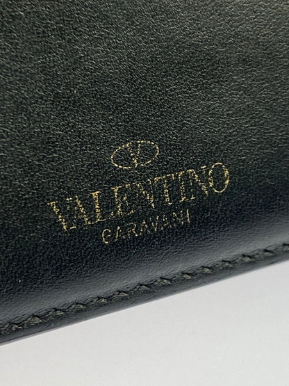 【中古品】【メンズ/レディース】 Valentino Garavani ヴァレンティノ・ガラヴァーニ VLTN ロゴ ニつ折り財布 財布 181-251112-jt-03-min カラー：ブラック 万代Net店