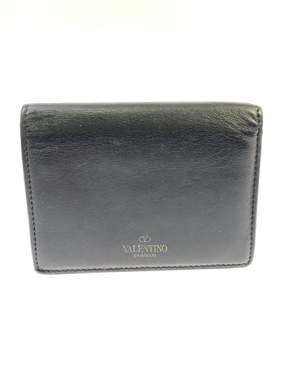 【中古品】【メンズ/レディース】 Valentino Garavani ヴァレンティノ・ガラヴァーニ VLTN ロゴ ニつ折り財布 財布 181-251112-jt-03-min カラー：ブラック 万代Net店