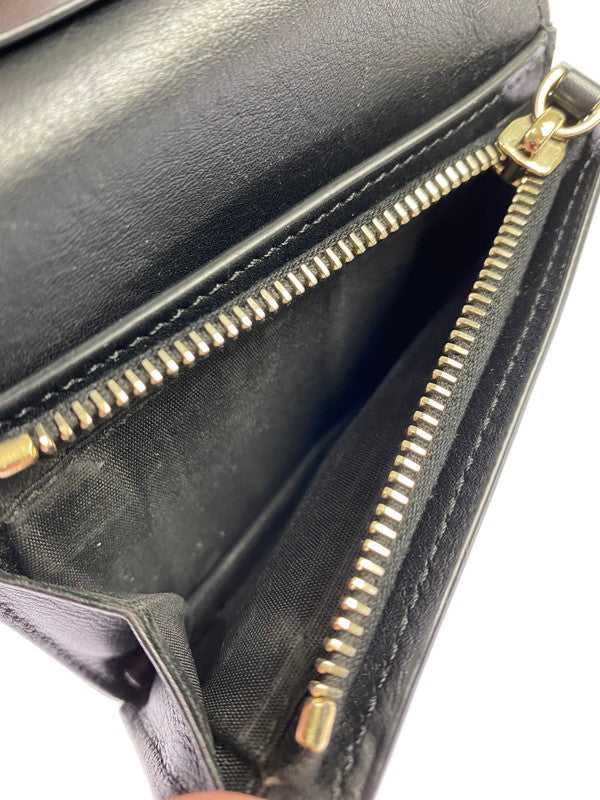 【中古品】【メンズ/レディース】 Valentino Garavani ヴァレンティノ・ガラヴァーニ VLTN ロゴ ニつ折り財布 財布 181-251112-jt-03-min カラー：ブラック 万代Net店