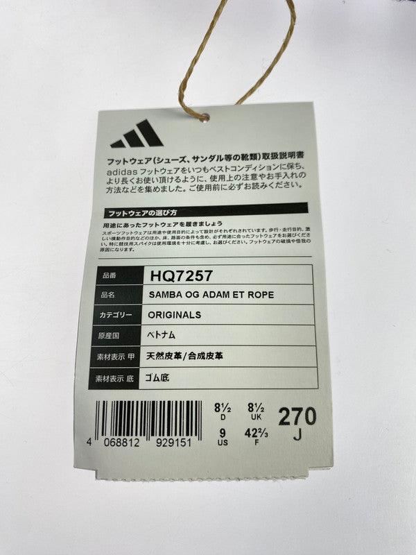 【未使用品】【メンズ】 adidas アディダス SAMBA OG FOR ADAM ET POPE HQ7257 サンバ オリジナル フォア アダムエロぺ スニーカー 靴 161-251113-kk-32-min カラー：CBLACK/FTWWHT/TIMBER 万代Net店