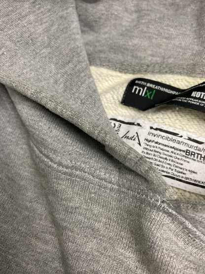 【中古品】【メンズ】 NUMBER(N)INE ナンバーナイン × invinciblearmurda インビンシブルアルマダ PULLOVER HOODIE プルオーバーフーディートップス パーカー 140-251110-kk-19-min サイズ：XL カラー：グレー 万代Net店