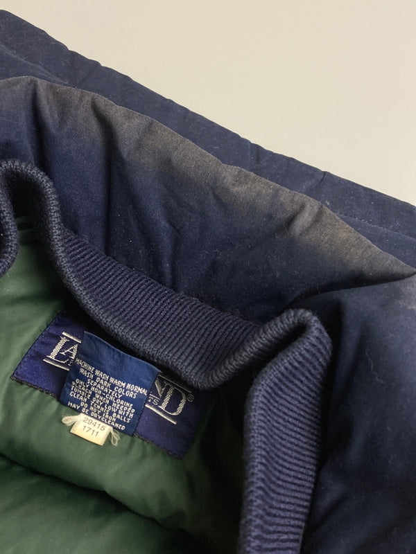【中古品】【メンズ】 LAND'S END ランズエンド 90's DOWN JACKET 90年代 ダウンジャケット アウター 146-251110-kk-12-min サイズ：S カラー：ネイビー 万代Net店