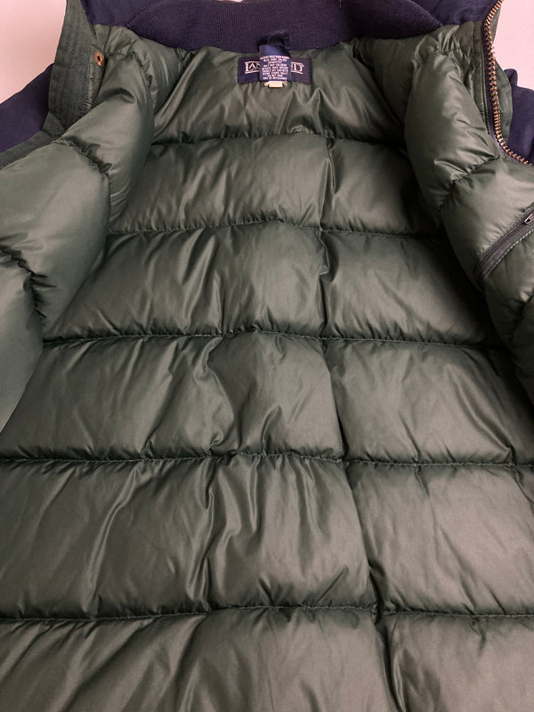 【中古品】【メンズ】 LAND'S END ランズエンド 90's DOWN JACKET 90年代 ダウンジャケット アウター 146-251110-kk-12-min サイズ：S カラー：ネイビー 万代Net店