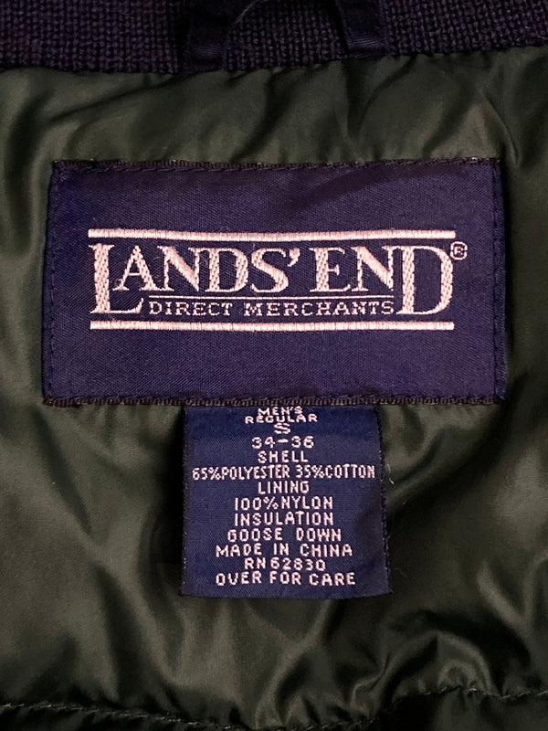 【中古品】【メンズ】 LAND'S END ランズエンド 90's DOWN JACKET 90年代 ダウンジャケット アウター 146-251110-kk-12-min サイズ：S カラー：ネイビー 万代Net店