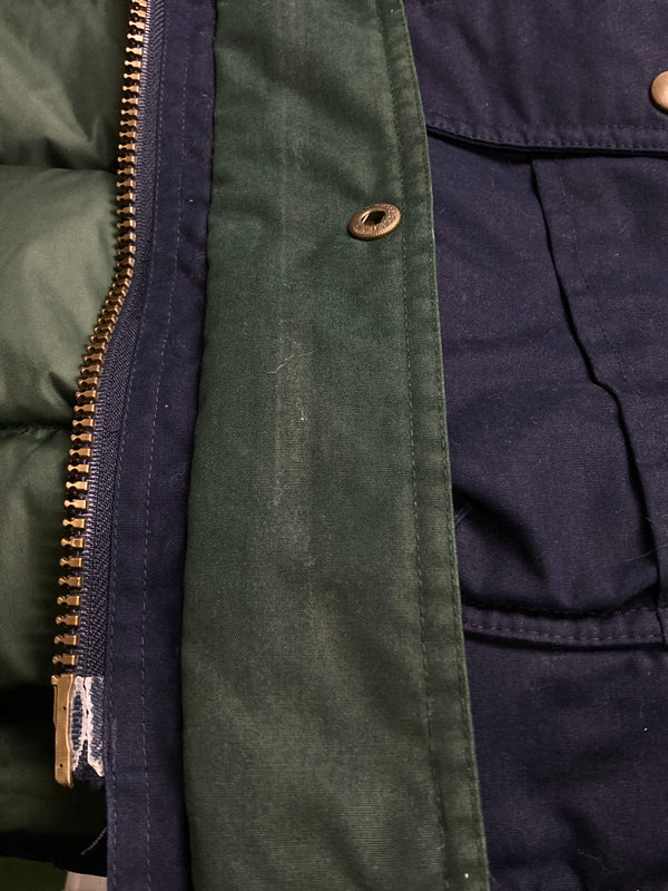 【中古品】【メンズ】 LAND'S END ランズエンド 90's DOWN JACKET 90年代 ダウンジャケット アウター 146-251110-kk-12-min サイズ：S カラー：ネイビー 万代Net店