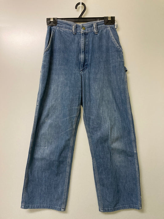 【中古品】【レディース】 OSHKOSH オシュコシュ 60-70's DENIM PAINTER PANT VINTAGE 60-70年代 デニムペインターパンツ ボトムス ヴィンテージ 157-251110-kk-16-min サイズ：27 カラー：インディゴ 万代Net店