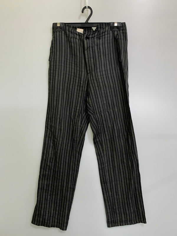 【中古品】【メンズ】 AGNESB HOMME アニエスベーオム HEMP STRIPE PANT ストライプパンツ ボトムス 152-251112-ks-28-min サイズ：38 カラー：ブラック/グレー 万代Net店
