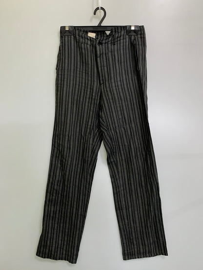 【中古品】【メンズ】 AGNESB HOMME アニエスベーオム HEMP STRIPE PANT ストライプパンツ ボトムス 152-251112-ks-28-min サイズ：38 カラー：ブラック/グレー 万代Net店